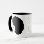 Beautiful Red Lip Afro Mug マグカップ (正面左)