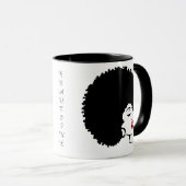 Beautiful Red Lip Afro Mug マグカップ (正面右)