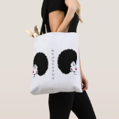 Beautiful Red Lip Afro tote bag トートバッグ (クローズアップ)