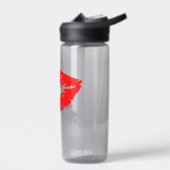 Beautiful Red Lipstick Kiss Isolated ウォーターボトル (左面)