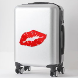 Beautiful Red Lipstick Kiss Isolated シール
