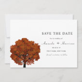 BEAUTIFUL Red Maple tree Save the Date Template セーブザデート (正面)