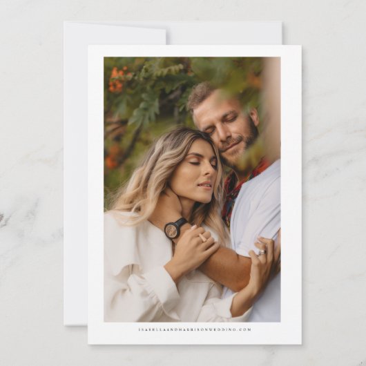 BEAUTIFUL Red Maple tree Save the Date Template セーブザデート (裏面)