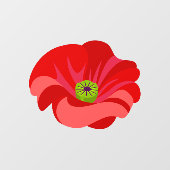 Beautiful Red poppy commemorative ウィンドウサイン (シート)