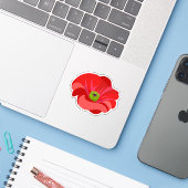 Beautiful Red poppy commemorative シール (ノートパソコンとiPhone)