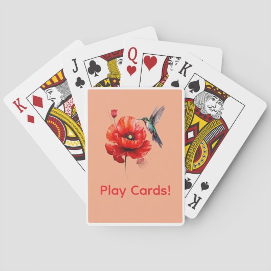 Beautiful Red Poppy In All Its Glory トランプ (裏面)