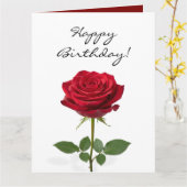 Beautiful red rose flower romantic Birthday card カード (黄色い花)