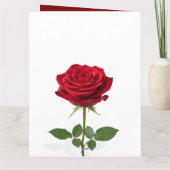Beautiful red rose flower romantic Birthday card カード (裏面)