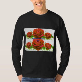 Beautiful Red Roses Bouquet Photography | Romantic Tシャツ