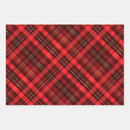 Beautiful red tartan  ラッピングペーパーシート