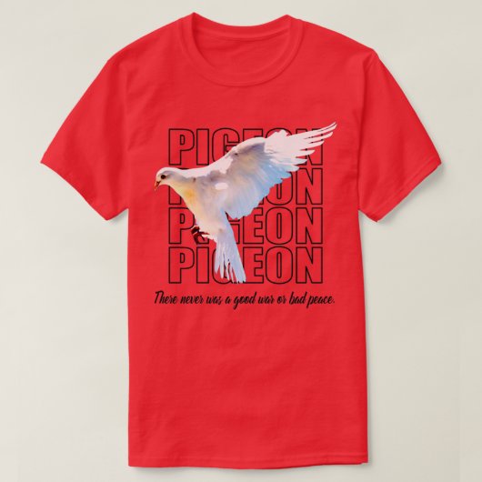 Beautiful Retro Black And White Pigeon 4 Tシャツ (デザイン正面)