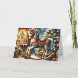 Beautiful Rocking Horse Christmas シーズンカード