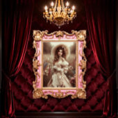 Beautiful Rococo Woman in Field ポスター