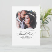 Beautiful Romantic 結婚's Thank You Photo サンキューカード (スタンド正面)