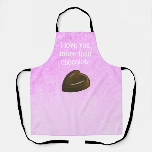 Beautiful Romantic Chocolate Heart エプロン (正面)