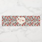 Beautiful Rose Fancy Wedding Water Bottle Label ペットボトルラベル (シングルラベル)