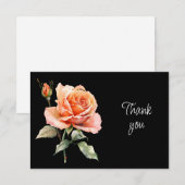 Beautiful Rose Garden Flower Thank You Card サンキューカード (正面/裏面)