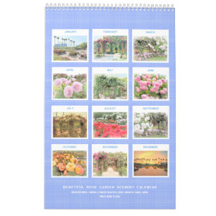 Beautiful Rose Garden Scenery Calendar (Type-A) カレンダー