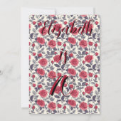 Beautiful Rose Themed Beach Party 招待状 (裏面)