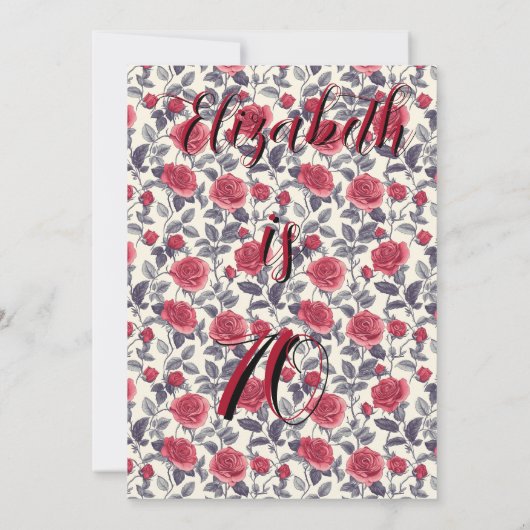 Beautiful Rose Themed Beach Party 招待状 (裏面)