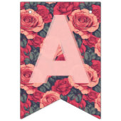 Beautiful Rose Themed Birthday バンティングフラッグ (第3の旗)