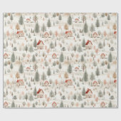 Beautiful Rustic Country Village Town ラッピングペーパー (フラット)