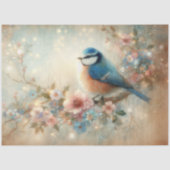 Beautiful Rustic Shabby Chic Bluebird Decoupage 薄葉紙 (正面)