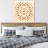 "Beautiful Sacred Mandala Wall Art キャンバスプリント (インサイチュ (寝室))