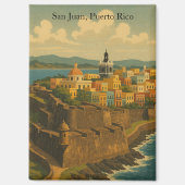 Beautiful San Juan Puerto Rico Retro Art マグネット (正面)