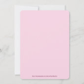 Beautiful Save The Date Pink Love 結婚's 招待状 (裏面)