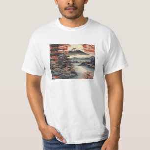 Beautiful Scenery of Japan Fuji T-shirt Tシャツ