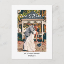 Beautiful Script Love & 感謝してい結婚s Photo ポストカード