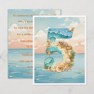Beautiful Sea Shell Party Digital Download 招待状