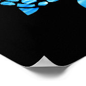 Beautiful Sea Turtle Silhouette Seen From Undersea ポスター (角)