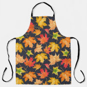 Beautiful seamless autumn pattern with watercolor エプロン (正面)
