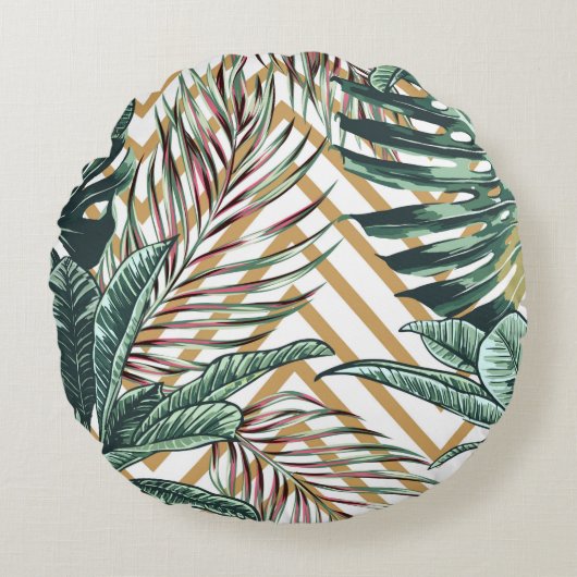 Beautiful seamless floral pattern background with ラウンドクッション (正面)