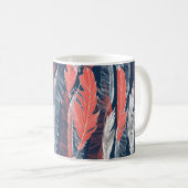 Beautiful seamless graphic pattern of feathers コーヒーマグカップ (正面右)