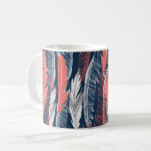 Beautiful seamless graphic pattern of feathers コーヒーマグカップ (正面左)