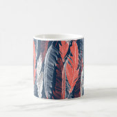 Beautiful seamless graphic pattern of feathers コーヒーマグカップ (中央)