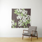 Beautiful seamless spring pattern with green branc タペストリー (インサイチュ)
