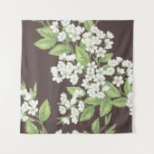 Beautiful seamless spring pattern with green branc タペストリー (正面)