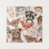 Beautiful seamless, tileable, watercolor pattern w タペストリー (正面)