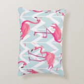 Beautiful seamless tropical pattern with pink flam アクセントクッション (裏面(縦))