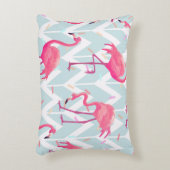 Beautiful seamless tropical pattern with pink flam アクセントクッション (正面(垂直))