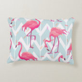 Beautiful seamless tropical pattern with pink flam アクセントクッション (裏面)
