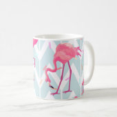 Beautiful seamless tropical pattern with pink flam コーヒーマグカップ (正面右)