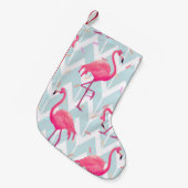 Beautiful seamless tropical pattern with pink flam スモールクリスマスストッキング (正面 (吊り時))