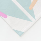 Beautiful seamless tropical pattern with pink flam フリースブランケット (角)
