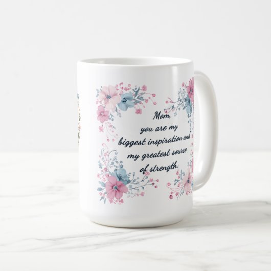 Beautiful Sentiment For Mom Wrap コーヒーマグカップ (正面右)