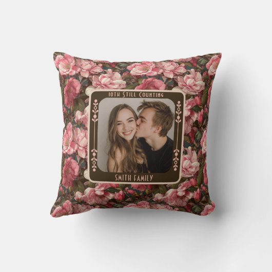 Beautiful Sentimental 1St Anniversary Throw Pillow クッション (裏面)